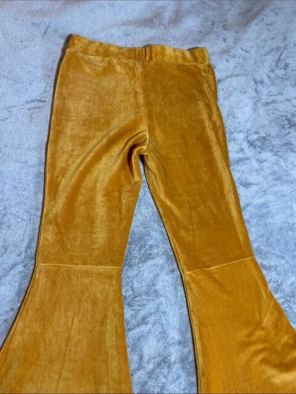 KFK Mustard Velvet Flare Pants